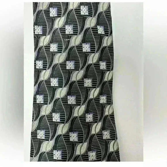 Insignia By Martin Wong Black/Tan/Blue Tie - Picture 2 of 5